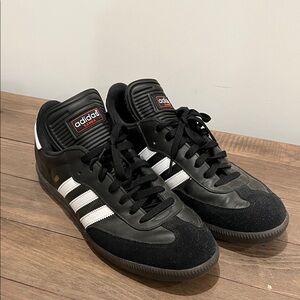 Adidas Classic Black Sneakers with White Stripes